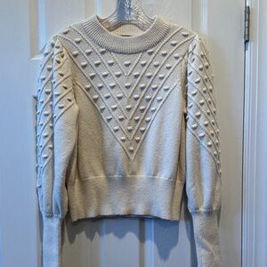 French Connection Cream Textured Sweater